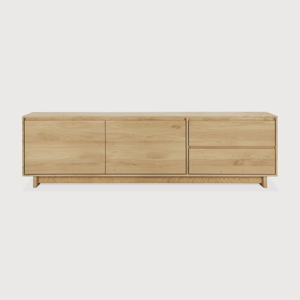 Ethnicraft Wave TV Cupboard, FSC-certified solid wood furniture by Belgian brand