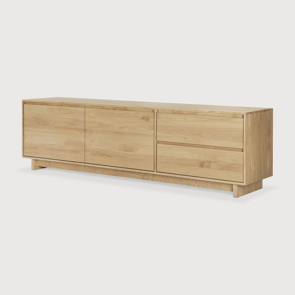 Ethnicraft Wave TV Cupboard, FSC-certified solid wood furniture by Belgian brand