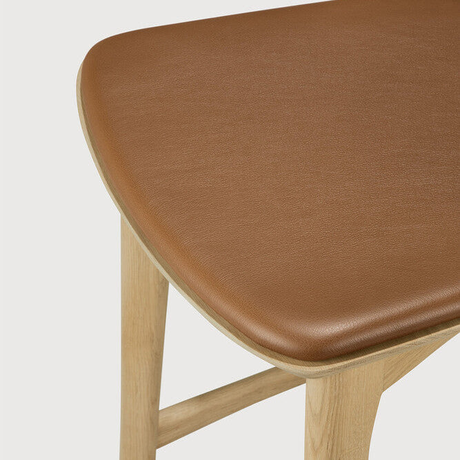 Ethnicraft Bok Counter Stool in oak, FSC-certified solid oak with varnished finish, Belgian solid wood furniture