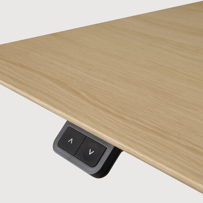 Ethnicraft Bok Adjustable Desk in oak, FSC-certified solid oak, Belgian solid wood furniture