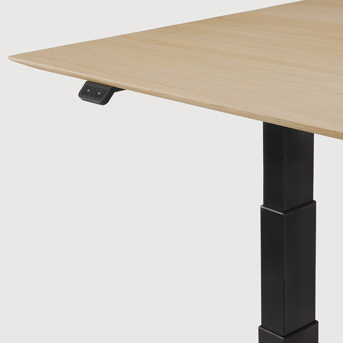 Ethnicraft Bok Adjustable Desk Table Top in oak, FSC-certified solid oak, Belgian solid wood furniture