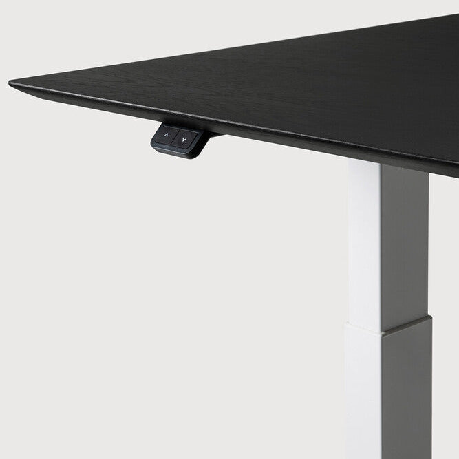 Ethnicraft Bok Adjustable Desk in oak, FSC-certified solid oak, Belgian solid wood furniture