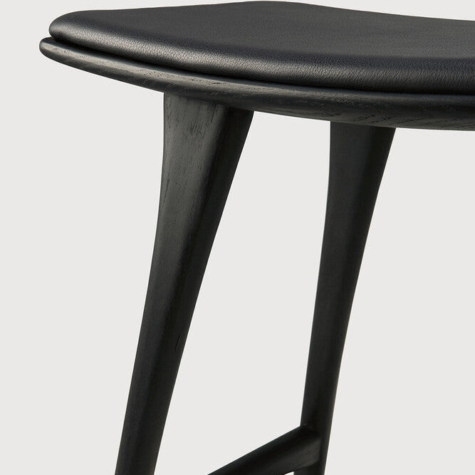 Ethnicraft Osso Stool in oak, FSC-certified solid oak with varnished finish