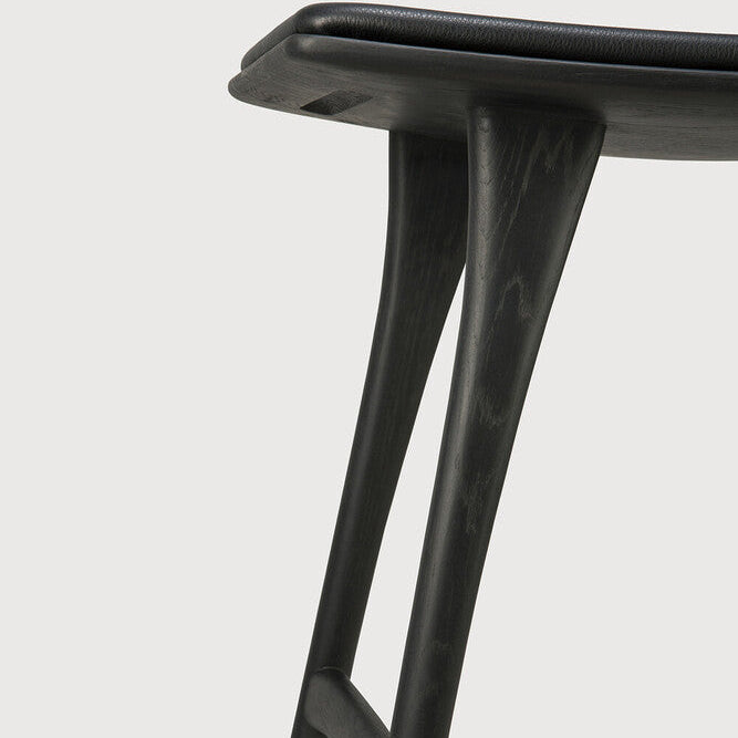 Ethnicraft Osso Stool in oak, FSC-certified solid oak with varnished finish
