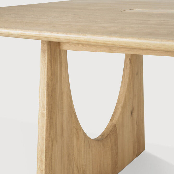 Ethnicraft Geometric Meeting Table in oak, FSC-certified solid oak with varnished finish