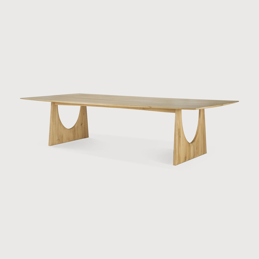 Ethnicraft Geometric Meeting Table in oak, FSC-certified solid oak with varnished finish