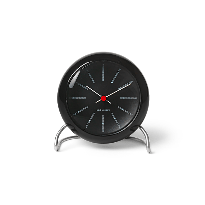 Arne Jacobsen Bankers Table Clock, Ø: 4.3"