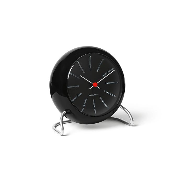 Arne Jacobsen Bankers Table Clock, Ø: 4.3"
