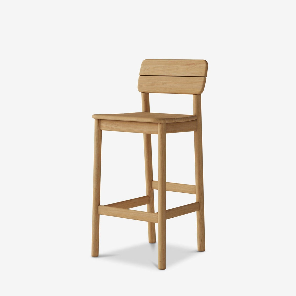 Case Tanso Bar Stool in Teak, Grade-A solid teak