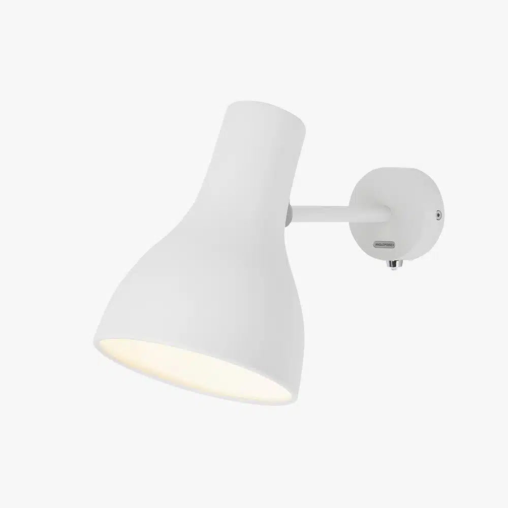 Anglepoise Type 75 wall light in Alpine White, side view