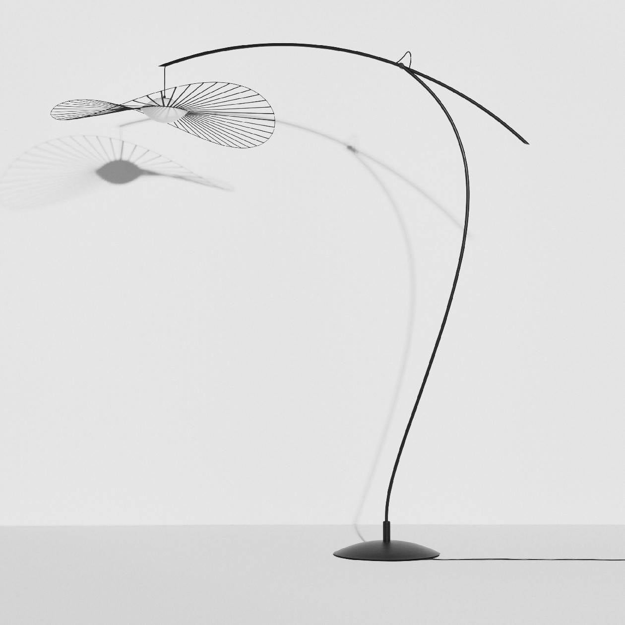 Petite Friture Vertigo Nova Floor Lamp in black, designed by Constance Guisset
