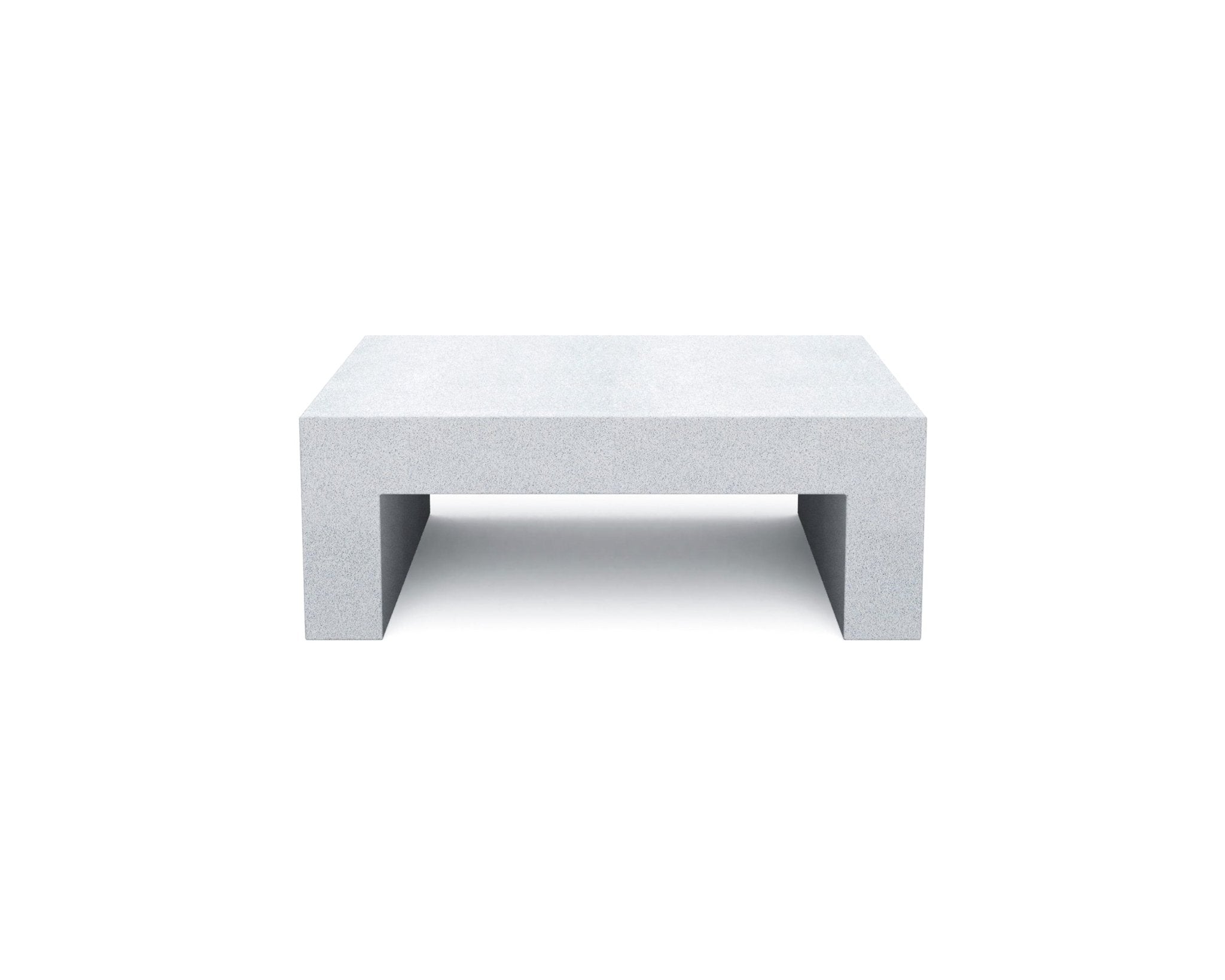 Heller Vignelli Table in White Granite, stoneware finish, designed by Massimo Vignelli