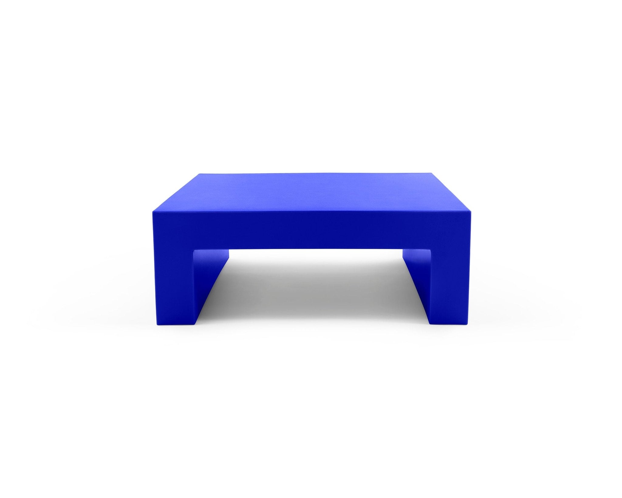 Heller Vignelli Table in Blue, recyclable polyethylene, designed by Massimo Vignelli
