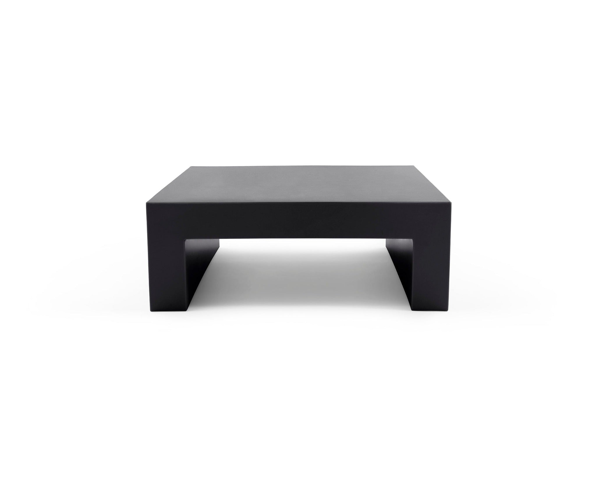 Heller Vignelli Table in Dark Grey, recyclable polyethylene, designed by Massimo Vignelli