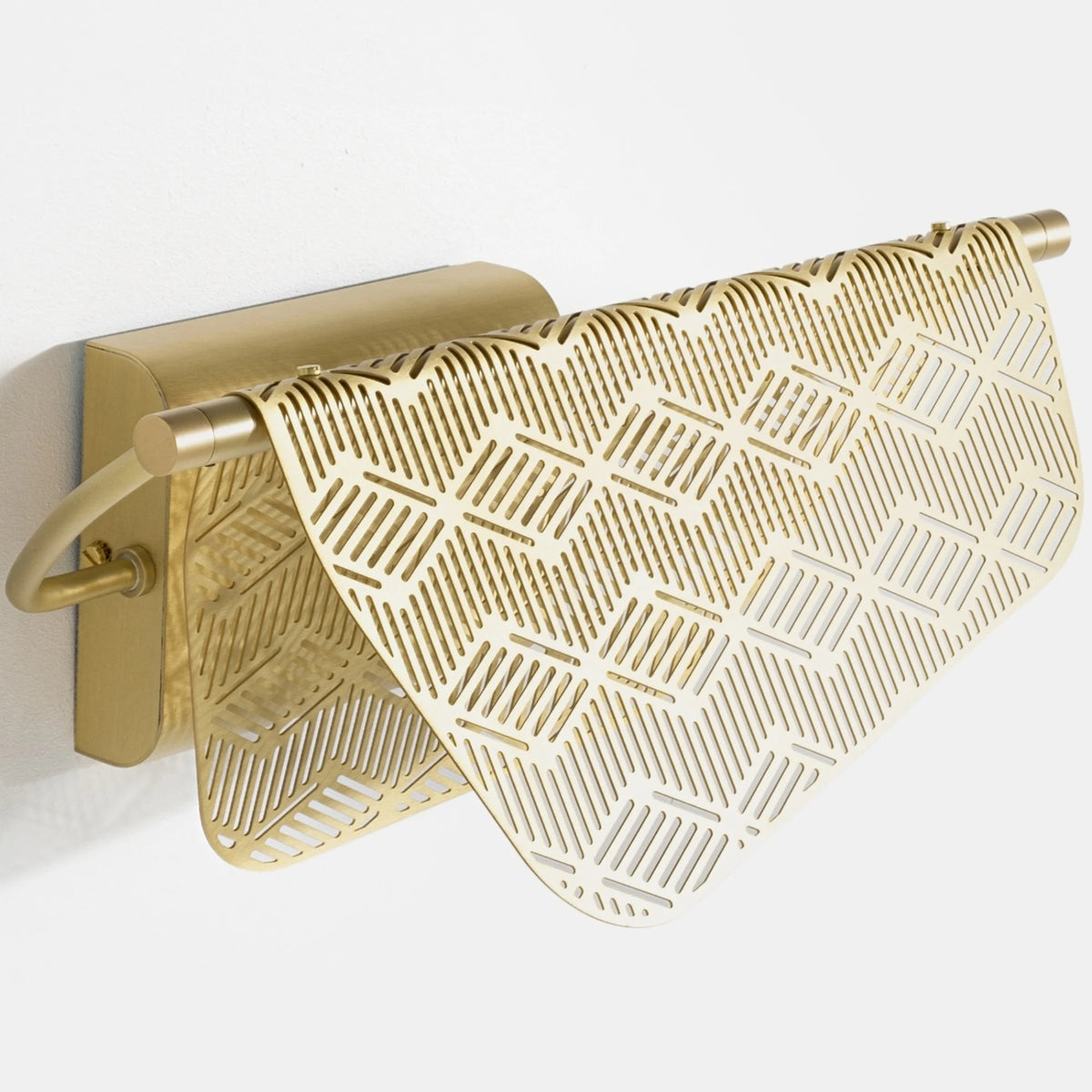 Petite Friture Mediterranea wall lamp in gold, angled view